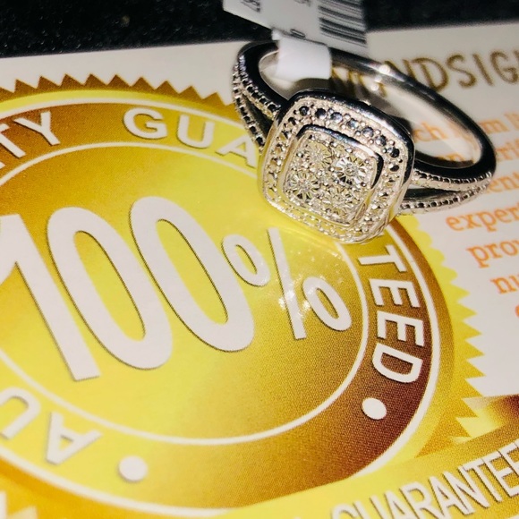 Real diamond promise ring engagement Christmas anniversary gift not CZ not fake - Picture 5 of 8